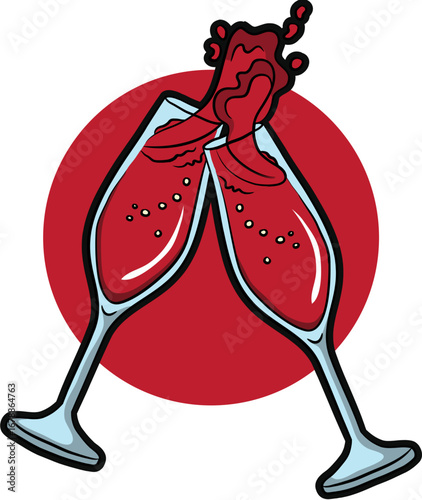 red wine glass