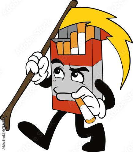 Smoke Kills - Cigarettes Killer Illustration – Dark Health Hazard Concept Art