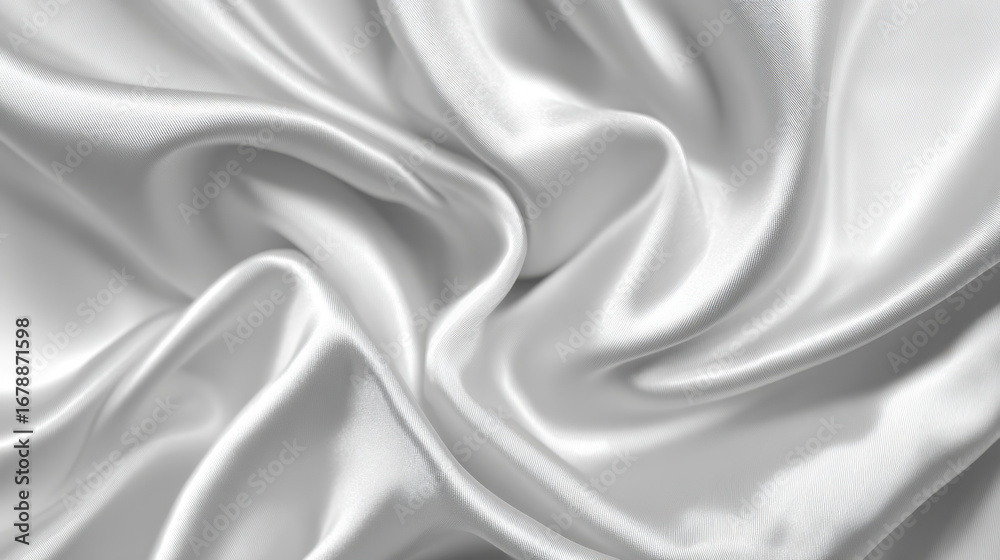 Obraz premium White Fabric Textures Collection – Cotton, Linen, Silk and Wrinkled Cloth Backgrounds