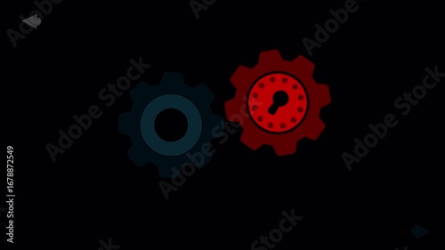 Settings Icon Loop Animation – Gear Rotation Motion Graphic