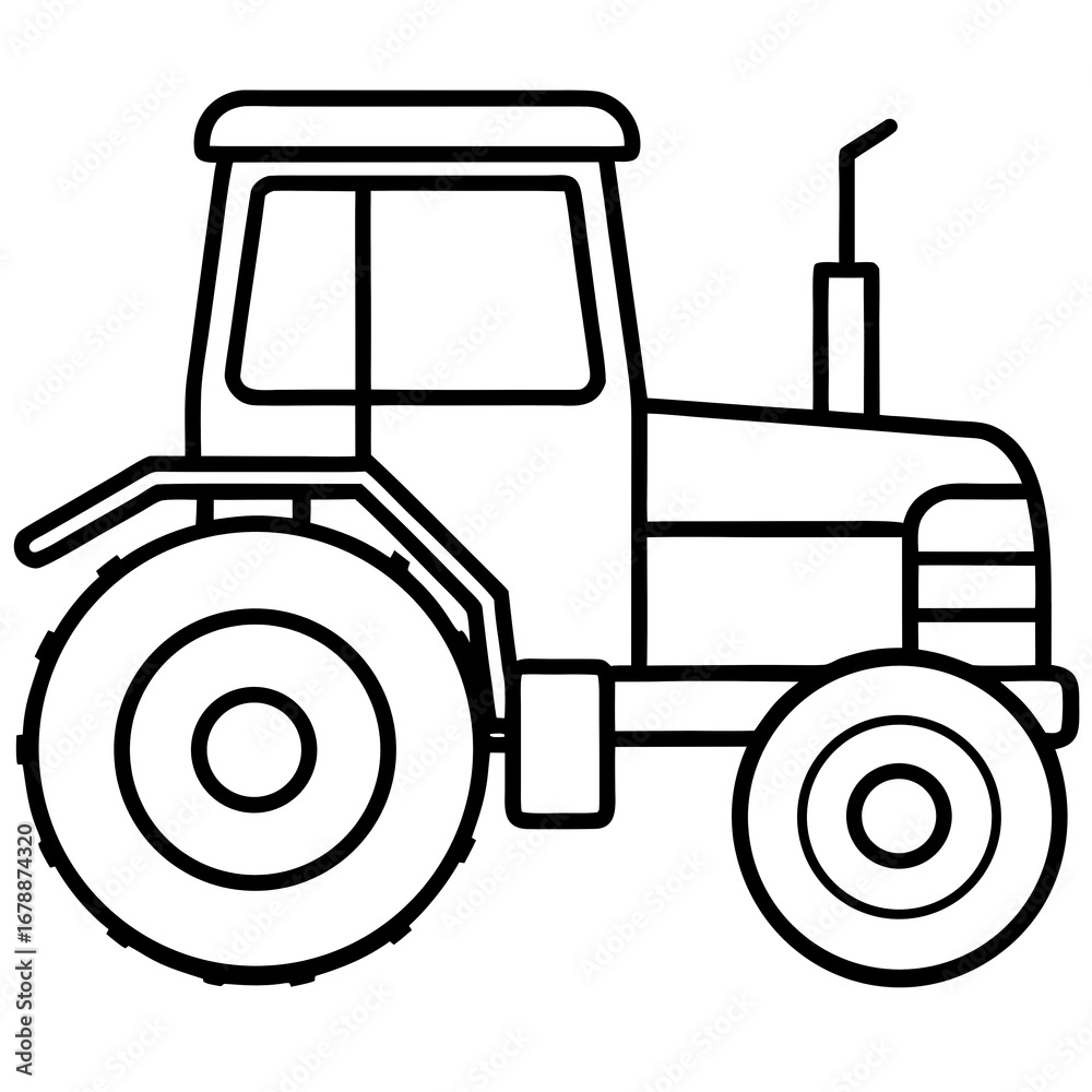 Obraz premium tractor isolated on white background