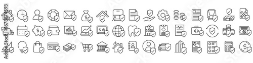 Insurance icon vector set. actuarial illustration sign collection. insurance policy symbol. assurance logo.