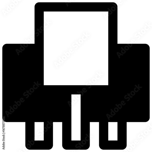 Protest. Outlined stroke vector icon with black-filled details.
