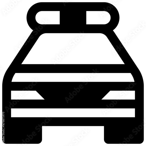 Police. Outlined stroke vector icon with black-filled details.