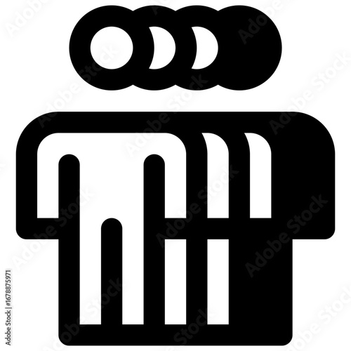 Population. Outlined stroke vector icon with black-filled details.