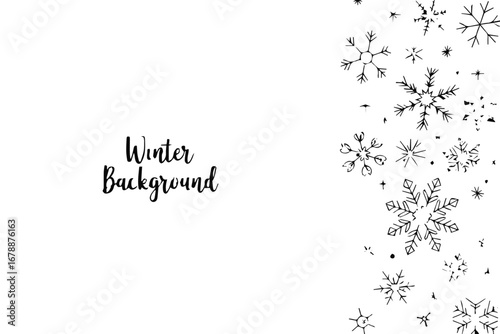 modern minimal winter backdrop vector eps ai with delicate snowflake decorations and elegant holiday design template