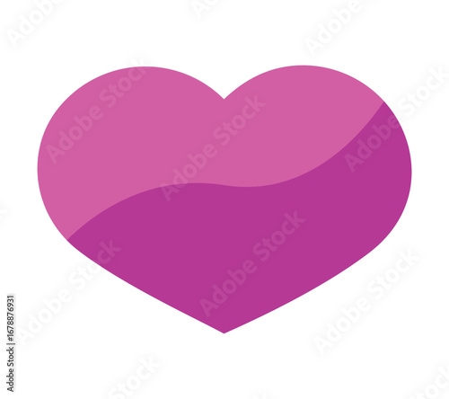 Colorful heart icon vector illustration,Modern two-tone heart for love and romance