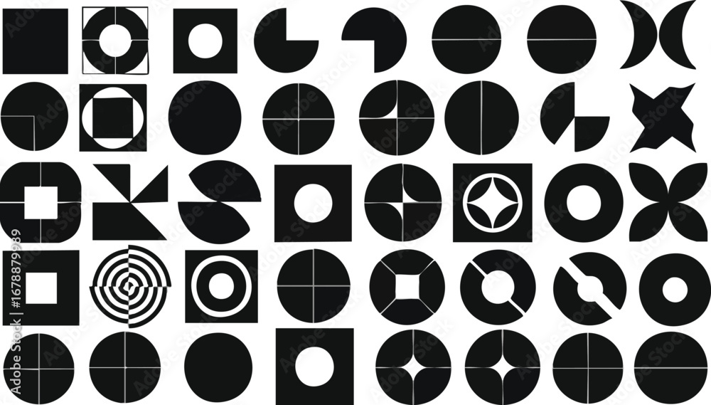 Fototapeta premium Modern geometric pattern design elements for unique backgrounds and creative projects