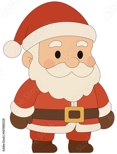 Cute Cartoon Santa Claus Christmas Character