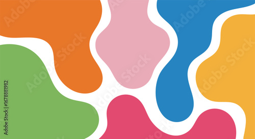 Vibrant abstract background with playful organic shapes for modern designs and textiles