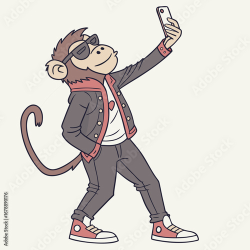 Monkey Taking Selfie