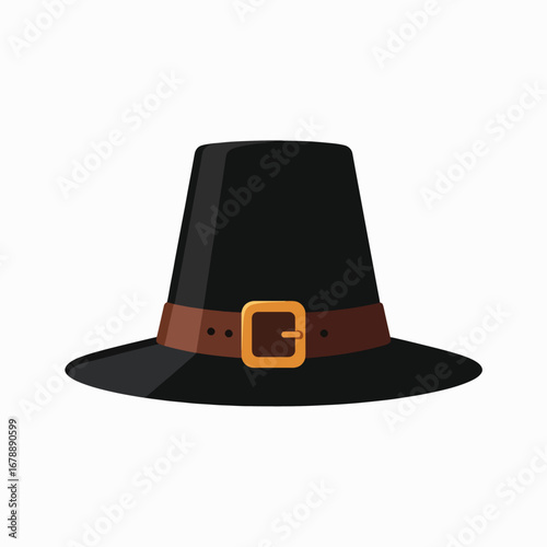 Classic Pilgrim Hat with Buckle and Strap