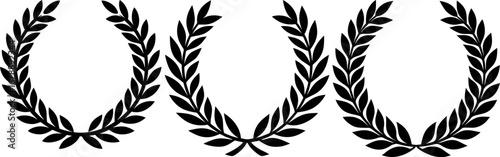 Laurel wreath set, Set of laurel wreath, laurel wreath collection, Vector of laurel wreath, laurel wreath silhouette, laurel wreath isolated on white background