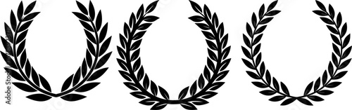 Laurel wreath set, Set of laurel wreath, laurel wreath collection, Vector of laurel wreath, laurel wreath silhouette, laurel wreath isolated on white background