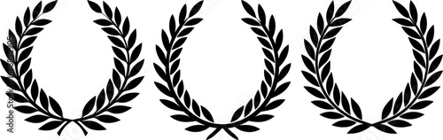 Laurel wreath set, Set of laurel wreath, laurel wreath collection, Vector of laurel wreath, laurel wreath silhouette, laurel wreath isolated on white background