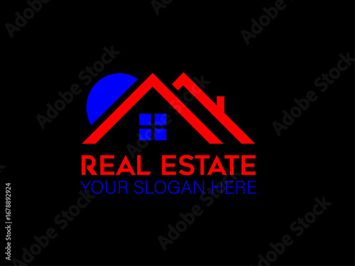 Luxury gold real estate logo design	
