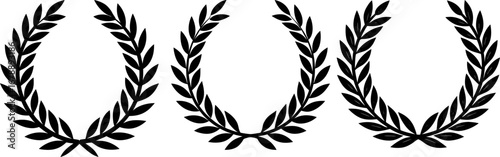 Laurel wreath set, Set of laurel wreath, laurel wreath collection, Vector of laurel wreath, laurel wreath silhouette, laurel wreath isolated on white background
