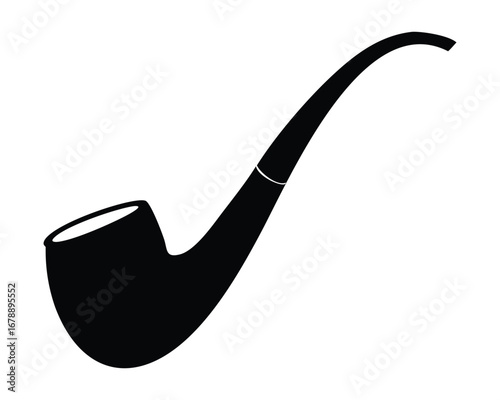 Tobacco pipe vector illustration on white background