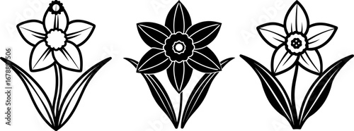 Flower set, Set of flowers, flower collection, Vector of flower, flower silhouette, flower isolated on white background