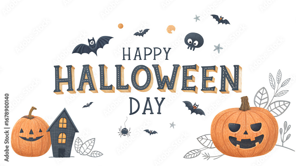 Naklejka premium halloween background with pumpkin