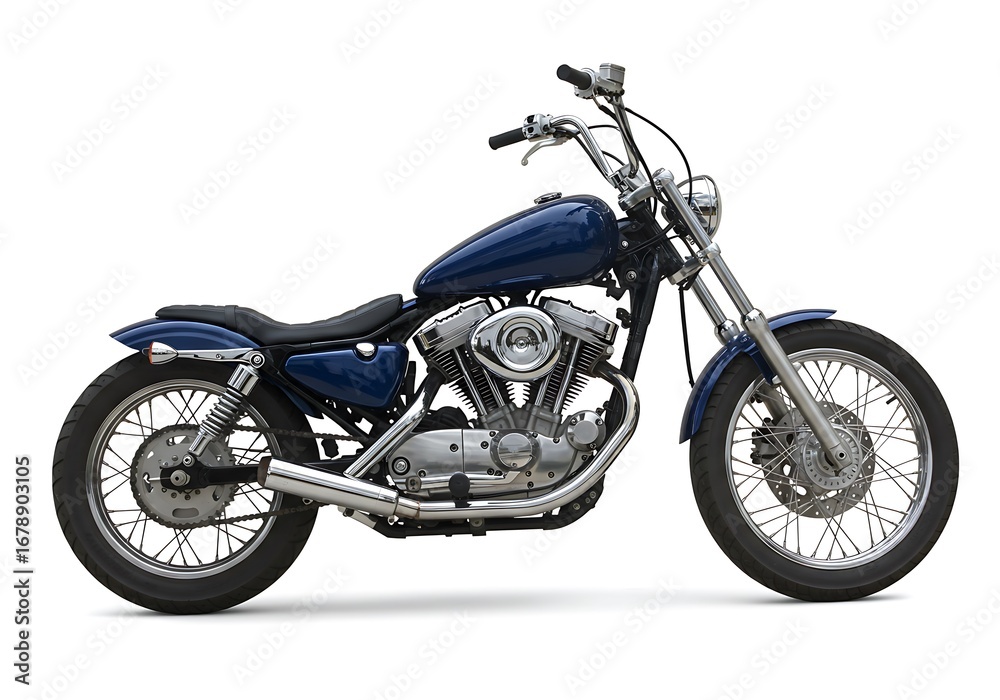 Classic motorcycle side view Classic motorcycle side view