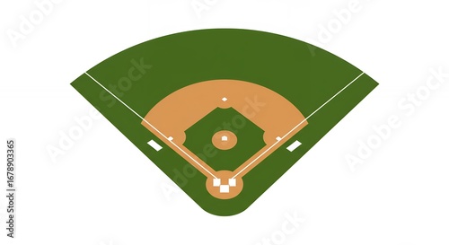 Baseball field diagram illustration
