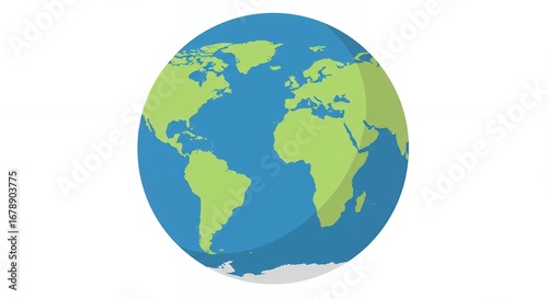 Colorful cartoon earth globe image