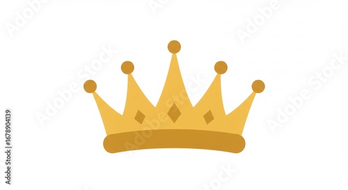 Gold crown icon graphic design element