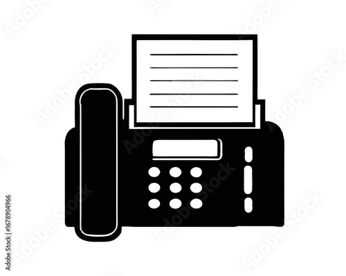 3d fax icon design office equipment sign and symbol