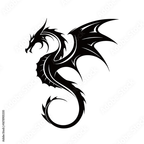 Wallpaper Mural dragon silhouette design mythology creature symbol jpg Torontodigital.ca
