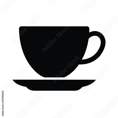 Coffee Cup with Handle Silhouette 