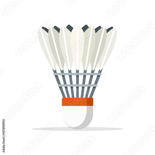 Vector Illustration of Shuttlecocks Sports Equipment for Badminton Game on White Backdrop
