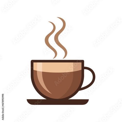 detailed coffee cup high quality vector illustration