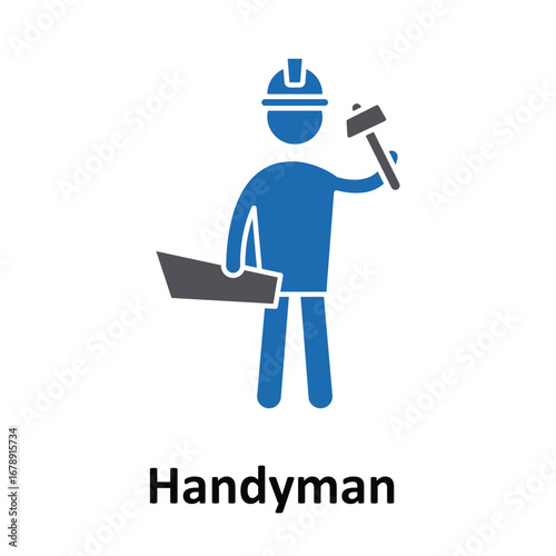 Handyman Vector Icon which can easily modify or edit