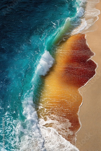 Vibrant coastal scene