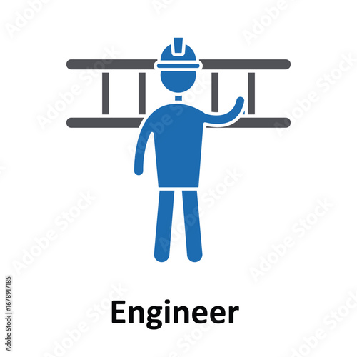 Engineer Vector Icon which can easily modify or edit