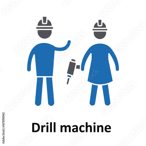 drill machine Vector Icon which can easily modify or edit
