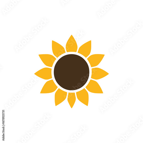 sunflower geometric company logo vector illustration template design