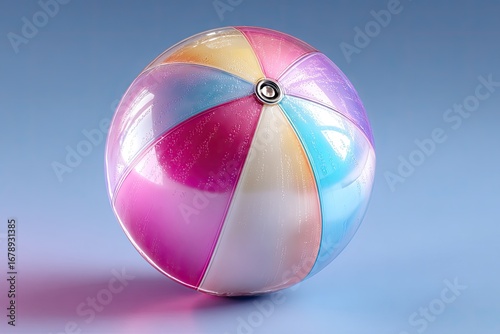 Colorful beach ball, vibrant hues