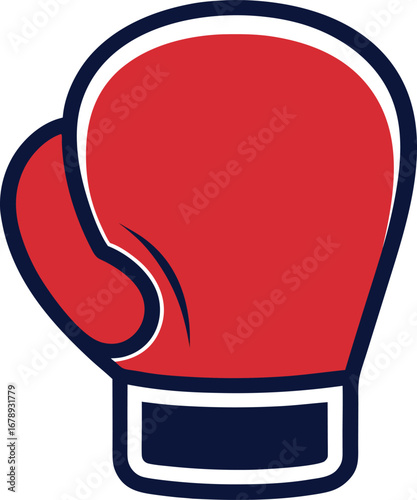  boxing glove silhouette. Black and white graphic illustration 
