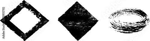 Black and white geometric stencil set for creative design projects