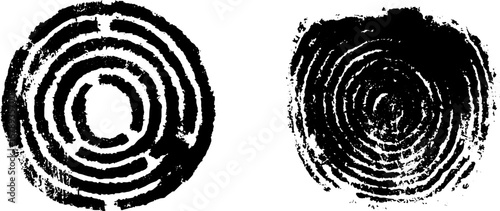 Abstract black and white labyrinth designs for creative projects
