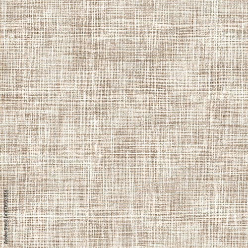Soft linen texture fabric pattern in neutral beige seamless