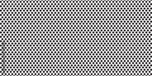Dotted gradient halftone background. Horizontal seamless dots pattern in pop art style. Abstract modern stylish texture. Vector illustration.