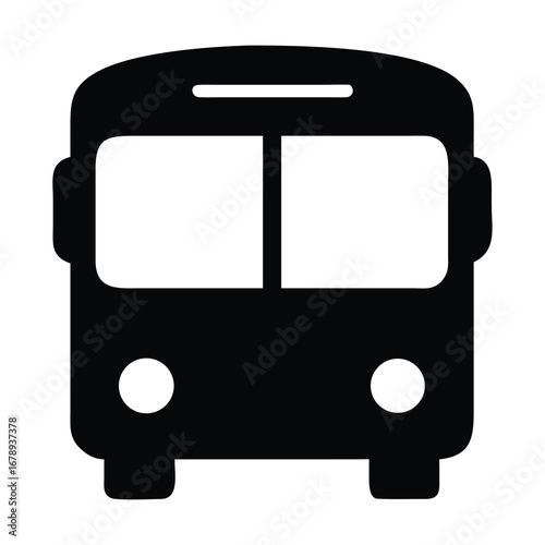 bus icon isolated on white