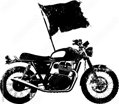 Grunge motorcycle stencil art collection for urban design and decor