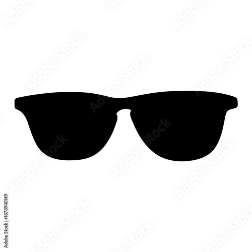 Sunglasses silhouette with retro style, eye protection against the sun's glare