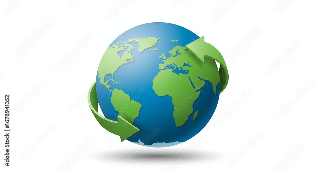 Fototapeta premium Global sustainability image recycling earth