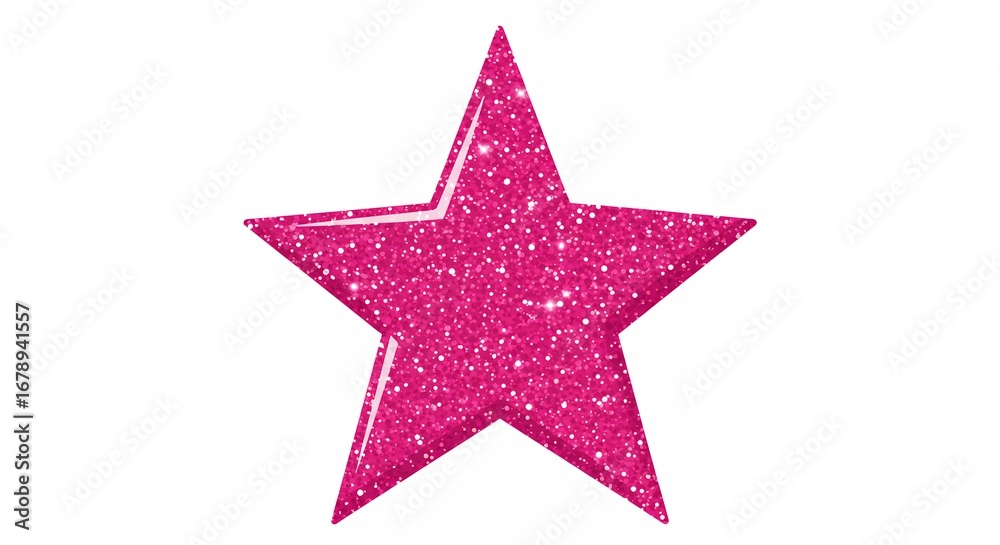 Obraz premium Pink glitter star graphic design element