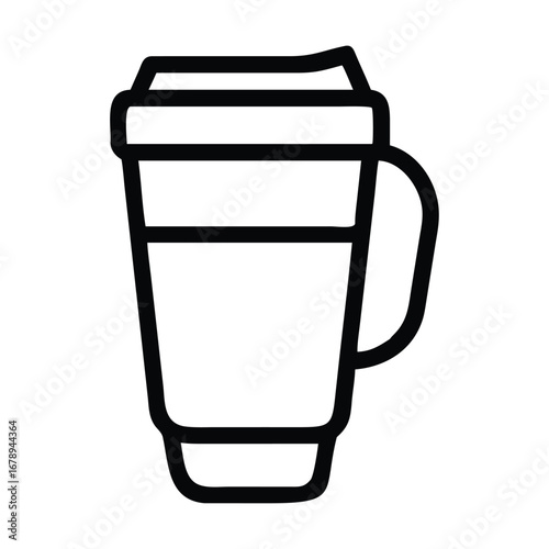 Coffee icon set hot coffee takeaway paper cup vector symbol disposable plastic coffee